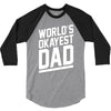 world's okayest dad funny 3/4 Sleeve Shirt