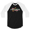Femen with Flowers 3/4 Sleeve Shirt