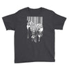 banksy street art zebra bar code Youth Tee