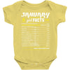 January Girl Facts Aquarius Baby Onesie