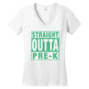 straight outta pre k Women's V-Neck T-Shirt
