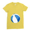 Blue Beachball Baby Boy Ladies Fitted T-Shirt