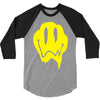 melting acid smiley face 3/4 Sleeve Shirt