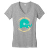 an elephant never cares Women's V-Neck T-Shirt