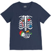 Christmas Skeleton mom and baby maternity V-Neck Tee