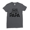 Only the Best Dads get Promoted to Papa Ladies Fitted T-Shirt