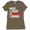 eat sleep manchester Ladies Fitted T-Shirt