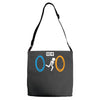 portal bathroom parody video game Adjustable Strap Totes