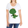 Cute Dinosaur Ladies Curvy T-Shirt