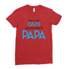 Only the Best Dads get Promoted to Papa Ladies Fitted T-Shirt