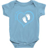 Baby Boy with Heart Any Name Customized Baby Bodysuit