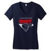 i'm with this idiot funn Women's V-Neck T-Shirt
