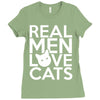 real men love cats (4) Ladies Fitted T-Shirt