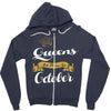 queens are born in october Zipper Hoodie