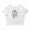 flying rainbow skull island Crop Top