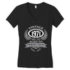 vintage quality without compromise 1971 aged to perfection Women's V-Neck T-Shirt