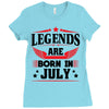 Legends Are Born In July Ladies Fitted T-Shirt
