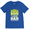 proud son dad V-Neck Tee