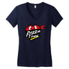 pizza time Women's V-Neck T-Shirt
