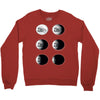 the phases of the moon of laika dog Crewneck Sweatshirt