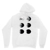 the phases of the moon of laika dog Unisex Hoodie