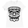 tiki mask hawaiian Ladies Fitted T-Shirt