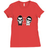 SKULL ON TWO FACE Ladies Fitted T-Shirt