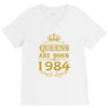 queens are born in 1984 V-Neck Tee