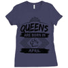 Queens Are Born In April Ladies Fitted T-Shirt