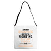 I am Not Super Woman But I'm Fighting Uterine Cancer So Close Enough Adjustable Strap Totes