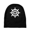 steering wheel sail boat funny Baby Beanies