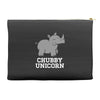 chubby unicorn rhino Accessory Pouches
