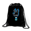 llap foam finger Drawstring Bags