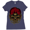 american football skull Ladies Fitted T-Shirt