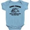 camel towing mens t shirt tee funny tshirt tow service toe college hum Baby Onesie