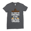i love you and tacos Ladies Fitted T-Shirt