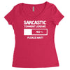 sarcastic comment loading please wait funny cool humour Women's Triblend Scoop T-shirt