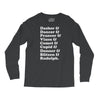 reindeer names Long Sleeve Shirts