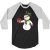 smiling snowman holding out christmas 3/4 Sleeve Shirt
