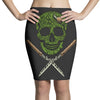skull grass Pencil Skirts