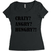 crazy angry hungry Women's Triblend Scoop T-shirt