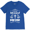 I Am One Blessed Pop Pop V-Neck Tee