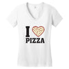 i Love Pizza Women's V-Neck T-Shirt