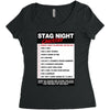 funny stag night checklist, ideal gift, christmas present Women's Triblend Scoop T-shirt