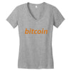 bitcoin Women's V-Neck T-Shirt