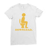downloading poop Ladies Fitted T-Shirt