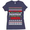 Santa Only Comes Once A Year Pawpaw Is Always Here To Cheer Ladies Fitted T-Shirt