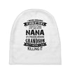 Super Cool Nana Of A Freaking Awesome Grandson Baby Beanies