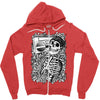 boombox skull Zipper Hoodie