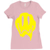 melting acid smiley face Ladies Fitted T-Shirt